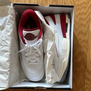 Nike Air Jordan White and Red Shoes
